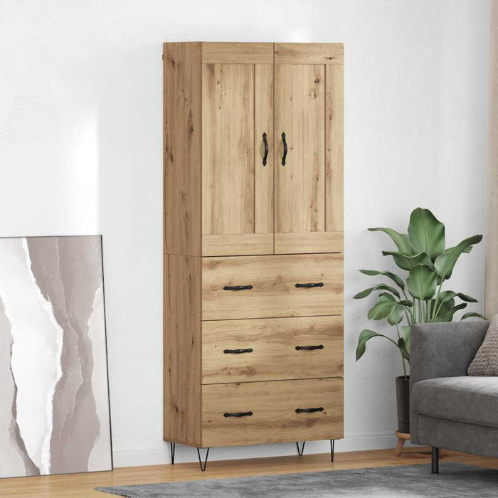 Bufet Stejar Artizanal 69,5 x 34 x 180 cm Lemn compozit - WALTI WALTI
