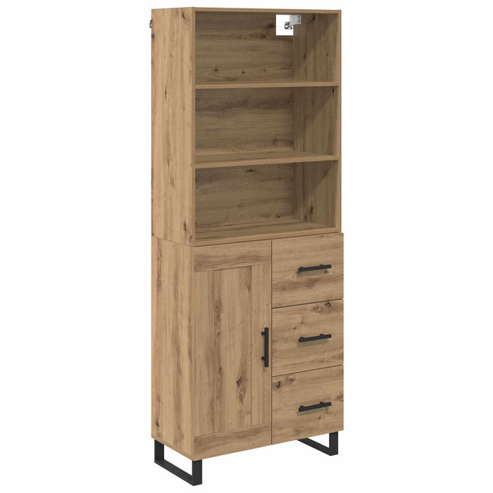 Bufet cu sertar 2 pcs Stejar Artizanal Lemn compozit - WALTI WALTI