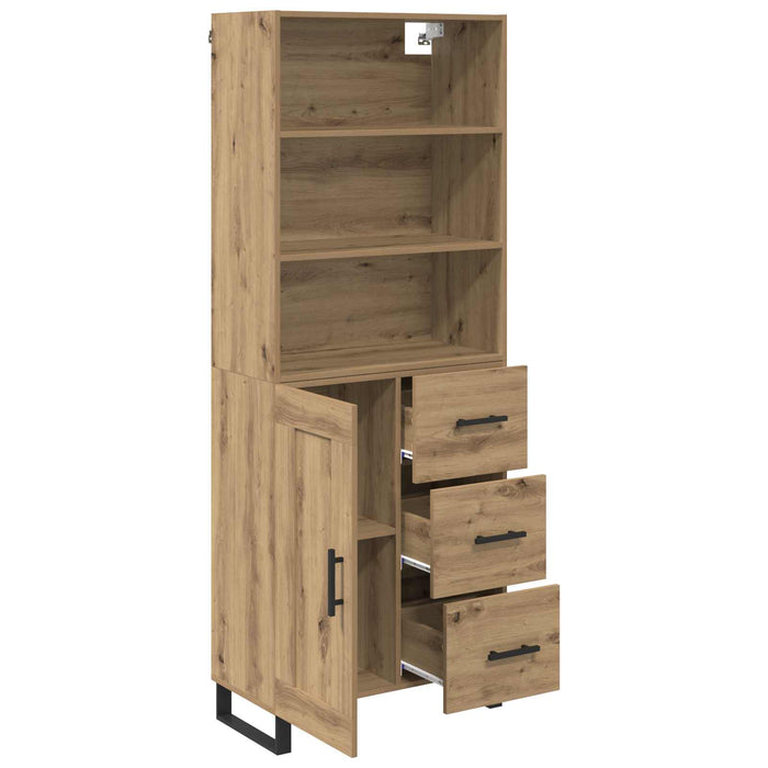 Bufet cu sertar 2 pcs Stejar Artizanal Lemn compozit - WALTI WALTI