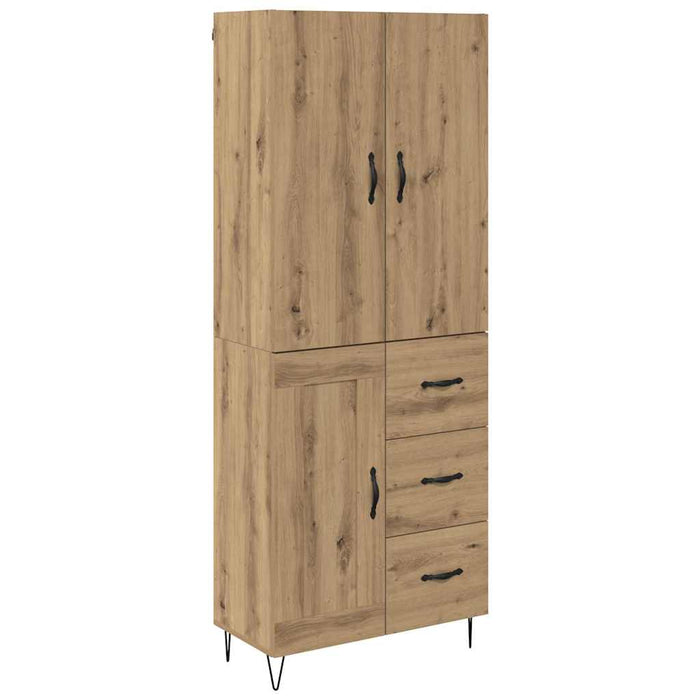 Bufet cu sertar 2 pcs Stejar Artizanal Lemn tehnic și sticlă - WALTI WALTI
