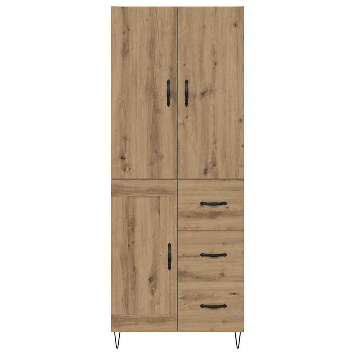 Bufet cu sertar 2 pcs Stejar Artizanal Lemn tehnic și sticlă - WALTI WALTI