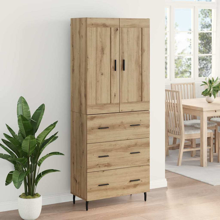 Bufet cu sertar 2 pcs Stejar Artizanal Lemn compozit - WALTI WALTI