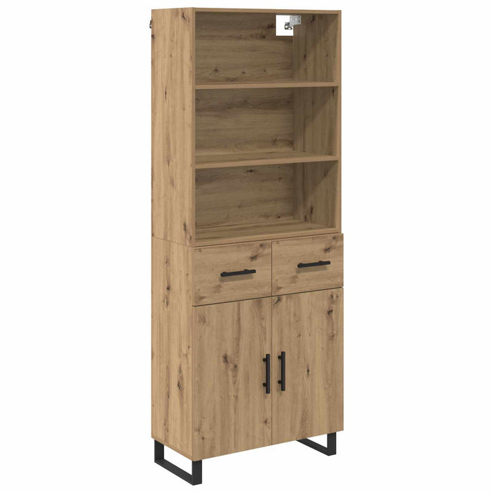Bufet cu sertar 2 pcs Stejar Artizanal Lemn compozit - WALTI WALTI