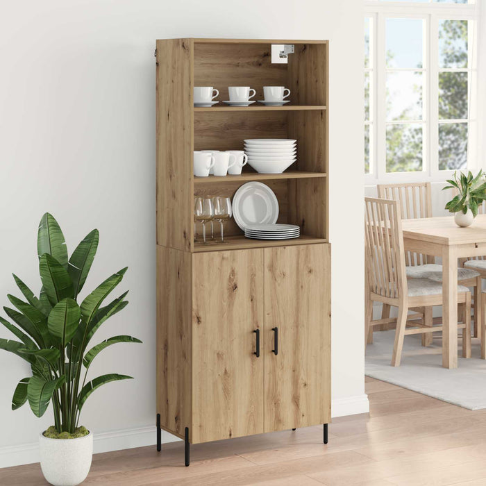 Bufet Stejar Artizanal 69,5 x 32,5 x 180 cm Lemn compozit - WALTI WALTI