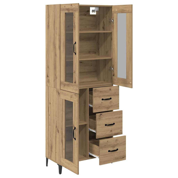 Bufet Stejar Artizanal 69,5 x 34 x 180 cm Lemn compozit - WALTI WALTI