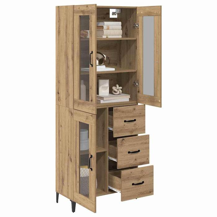 Bufet Stejar Artizanal 69,5 x 34 x 180 cm Lemn compozit - WALTI WALTI