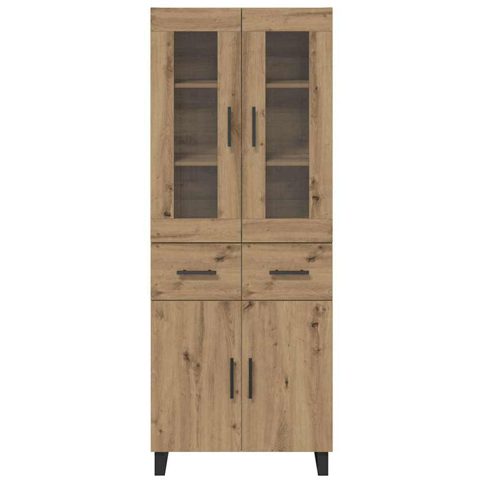 Bufet 2 pcs Stejar Artizanal Lemn Stratificat și Sticlă - WALTI WALTI