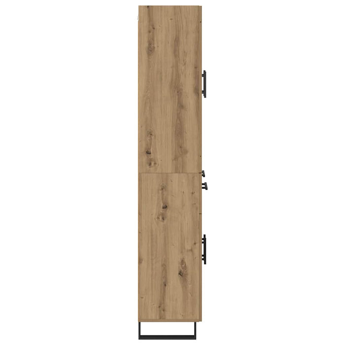 Bufet 2 pcs Stejar Artizanal Lemn Stratificat și Sticlă - WALTI WALTI