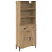 Bufet Stejar Artizanal 69,5 x 32,5 x 180 cm Lemn compozit - WALTI WALTI
