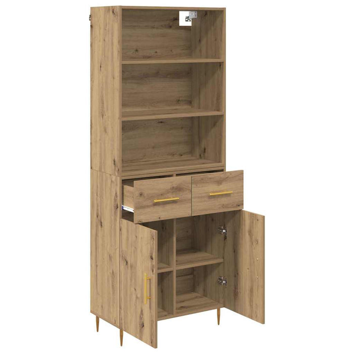Bufet Stejar Artizanal 69,5 x 34 x 180 cm Lemn compozit - WALTI WALTI