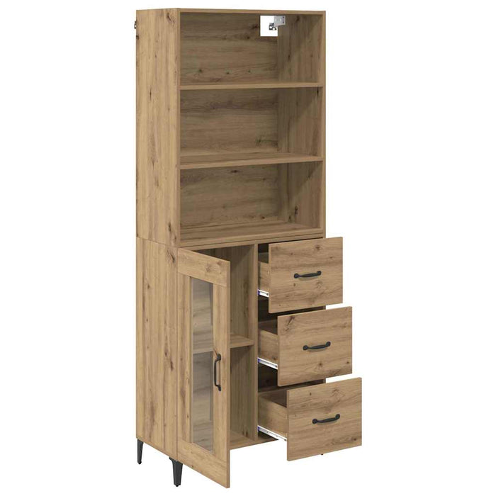 Bufet Stejar Artizanal 69,5 x 34 x 180 cm Lemn compozit - WALTI WALTI