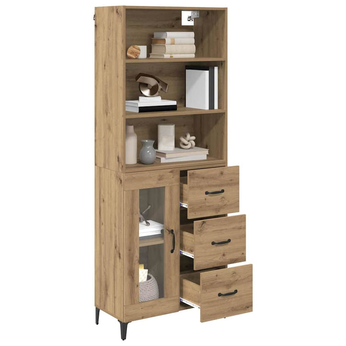 Bufet Stejar Artizanal 69,5 x 34 x 180 cm Lemn compozit - WALTI WALTI