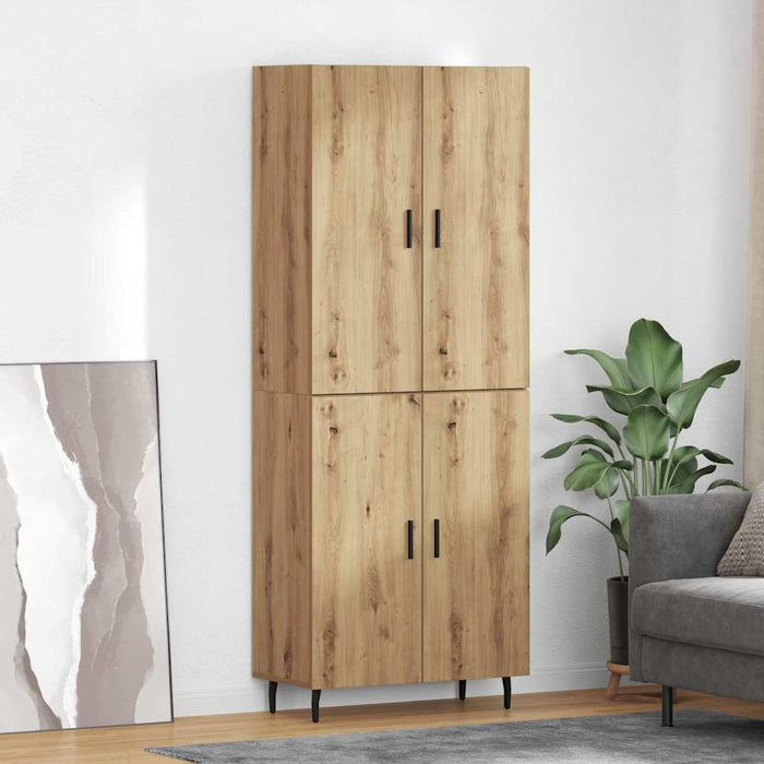 Bufet 2 pcs Stejar Artizanal 69,5 x 34 x 180 cm Lemn compozit WALTI