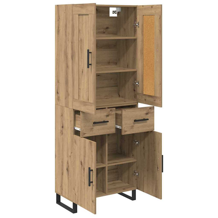 Bufet Stejar Artizanal 69,5 x 34 x 180 cm Lemn compozit - WALTI WALTI