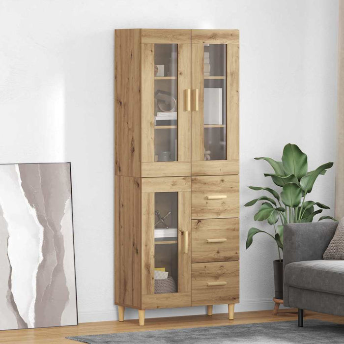 Bufet Stejar Artizanal 69,5 x 34 x 180 cm Lemn compozit - WALTI WALTI