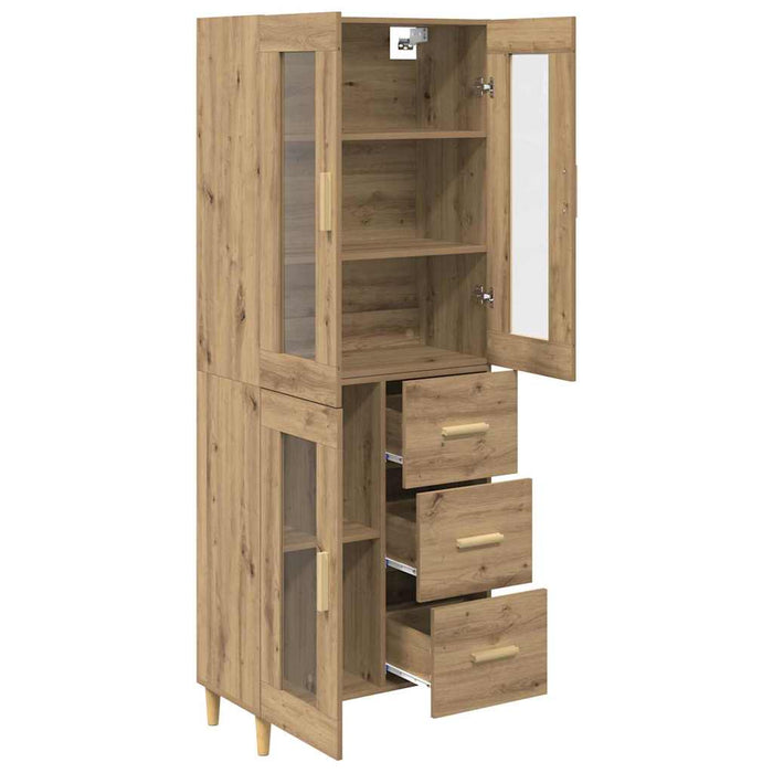 Bufet Stejar Artizanal 69,5 x 34 x 180 cm Lemn compozit - WALTI WALTI