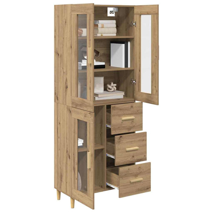 Bufet Stejar Artizanal 69,5 x 34 x 180 cm Lemn compozit - WALTI WALTI
