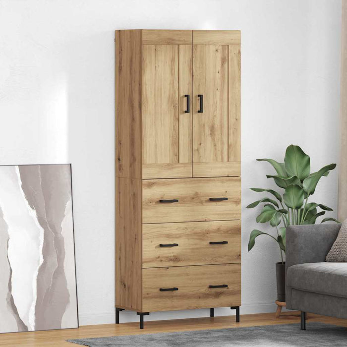 Bufet 2 buc. Stejar Artizanal 69,5 x 34 x 180 cm Lemn prelucrat WALTI