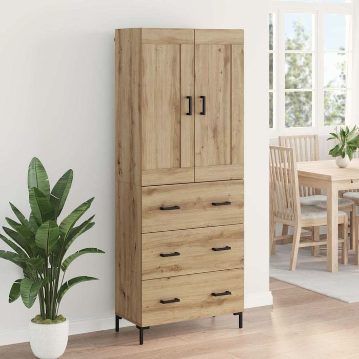 Bufet 2 buc. Stejar Artizanal 69,5 x 34 x 180 cm Lemn prelucrat WALTI