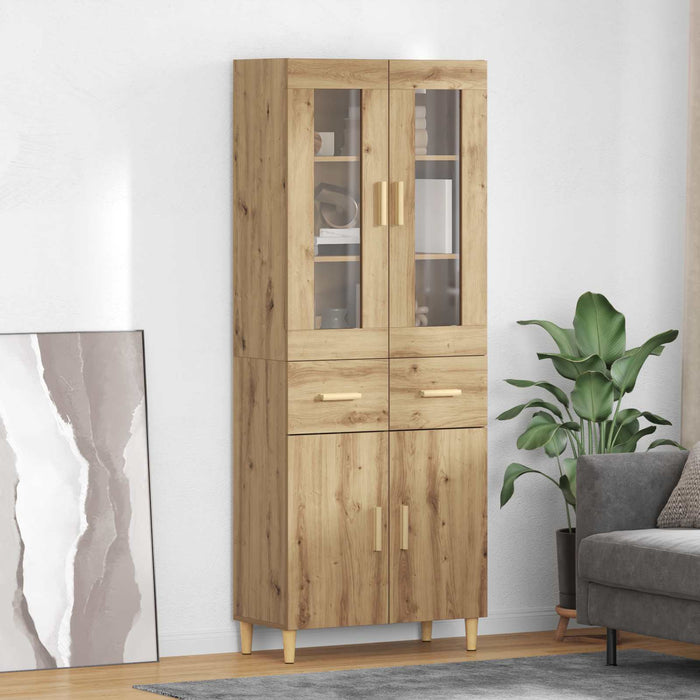 Bufet Stejar Artizanal 69,5 x 34 x 180 cm Lemn compozit - WALTI WALTI