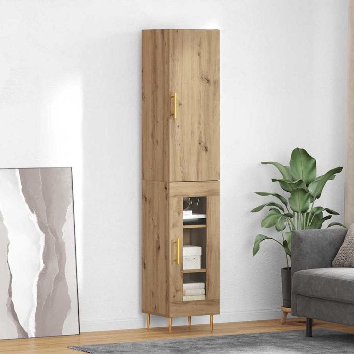 Bufet Stejar Artizanal 34,5 x 34 x 180 cm Lemn compozit - WALTI WALTI