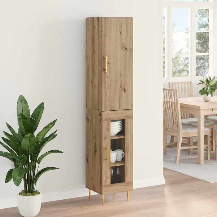 Bufet Stejar Artizanal 34,5 x 34 x 180 cm Lemn compozit - WALTI WALTI