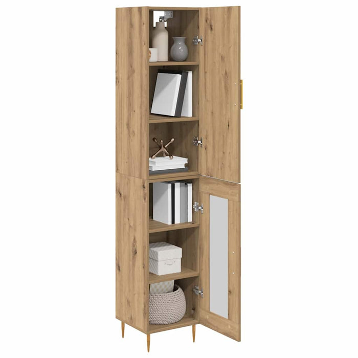 Bufet Stejar Artizanal 34,5 x 34 x 180 cm Lemn compozit - WALTI WALTI