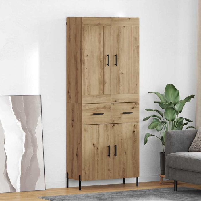 Bufet cu sertar 2 pcs Stejar Artizanal Lemn compozit WALTI