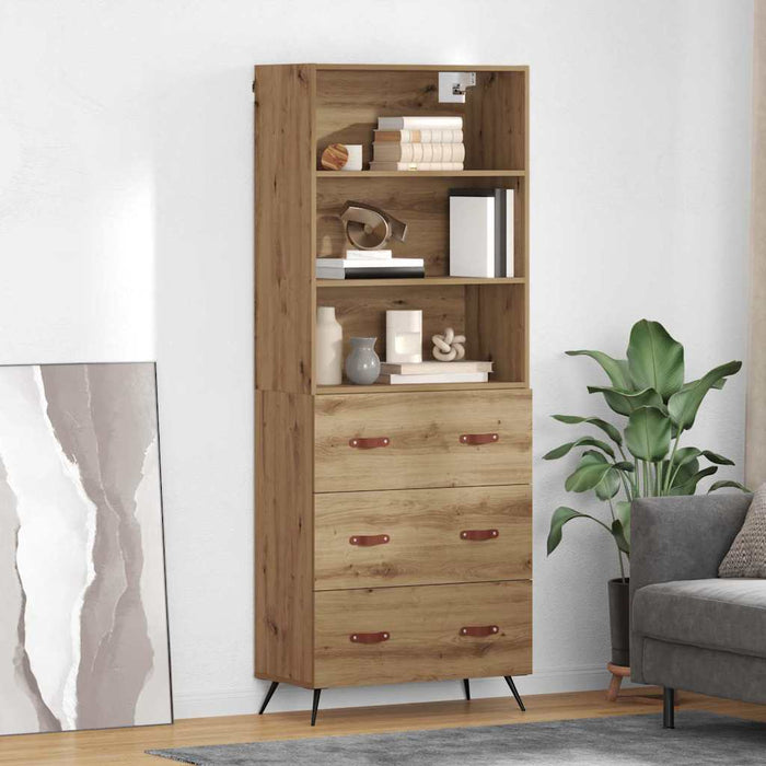 Bufet Stejar Artizanal 69,5 x 34 x 180 cm Lemn compozit - WALTI WALTI