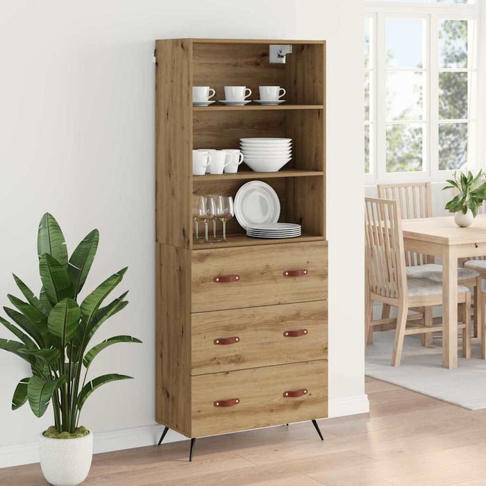 Bufet Stejar Artizanal 69,5 x 34 x 180 cm Lemn compozit - WALTI WALTI