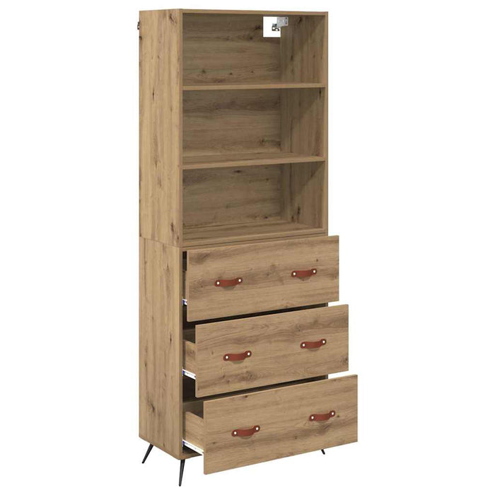 Bufet Stejar Artizanal 69,5 x 34 x 180 cm Lemn compozit - WALTI WALTI