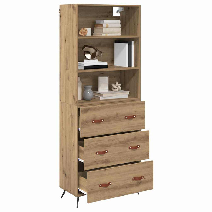 Bufet Stejar Artizanal 69,5 x 34 x 180 cm Lemn compozit - WALTI WALTI