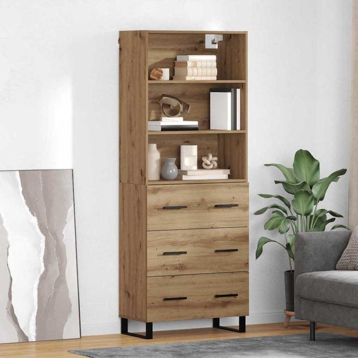 Bufet cu sertar 2 pcs Stejar Artizanal Lemn compozit - WALTI WALTI