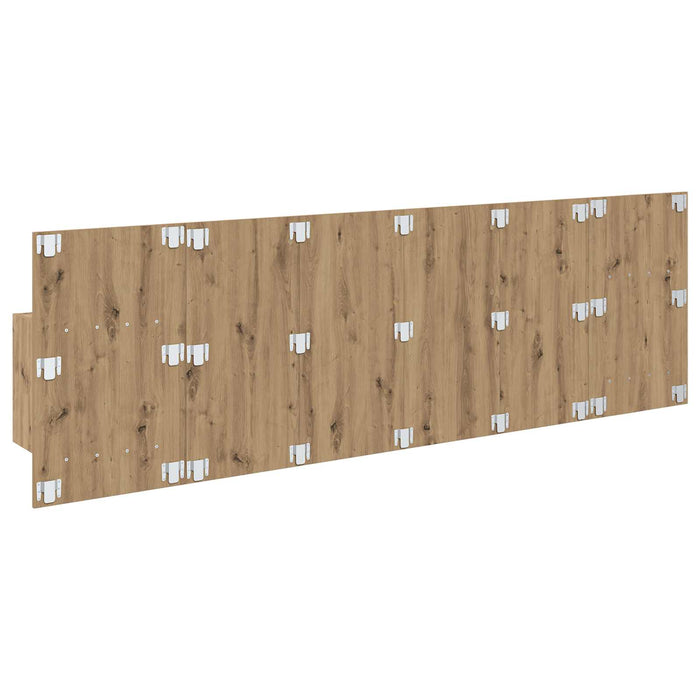 Tăblie cu Noptieră cu raft 3 pcs Stejar Artizanal Lemn compozit - WALTI WALTI