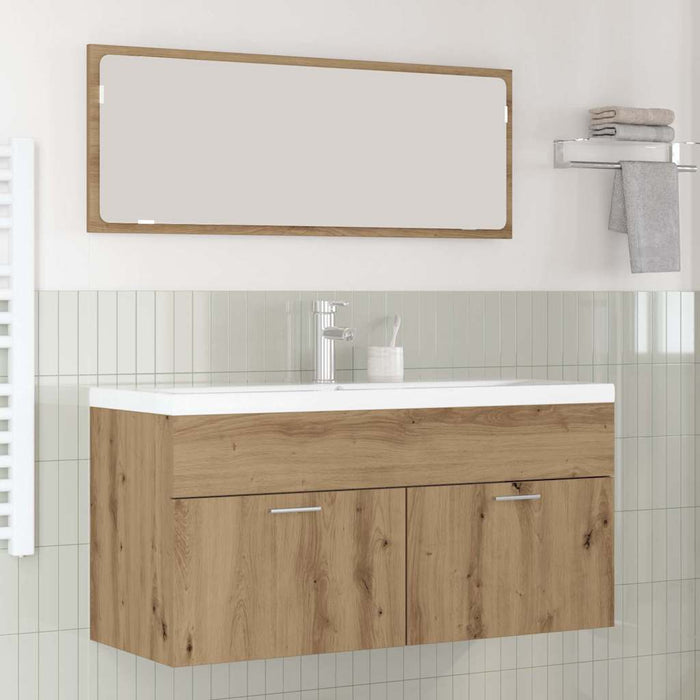 Dulap de Baie Stejar Artizanal 100 x 38,5 x 46 cm Lemn compozit - WALTI WALTI