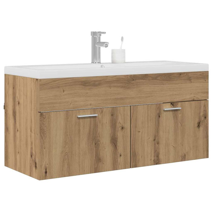 Dulap de Baie Stejar Artizanal 100 x 38,5 x 46 cm Lemn compozit - WALTI WALTI
