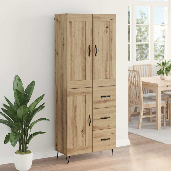 Bufet Stejar Artizanal 69,5 x 34 x 180 cm Lemn compozit - WALTI WALTI
