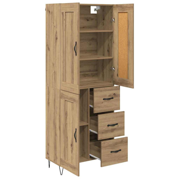 Bufet Stejar Artizanal 69,5 x 34 x 180 cm Lemn compozit - WALTI WALTI