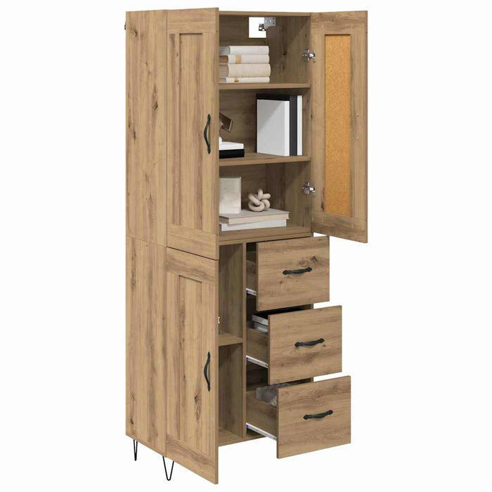 Bufet Stejar Artizanal 69,5 x 34 x 180 cm Lemn compozit - WALTI WALTI
