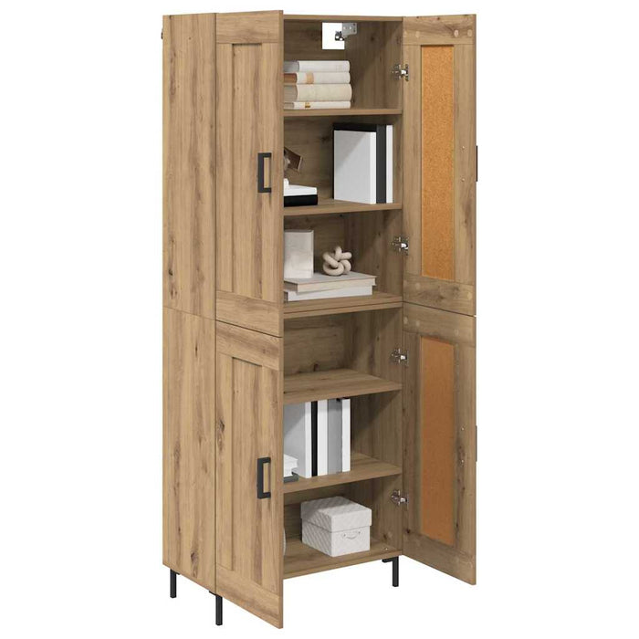 Bufet 2 buc. Stejar Artizanal 69,5 x 34 x 180 cm Lemn prelucrat - WALTI WALTI