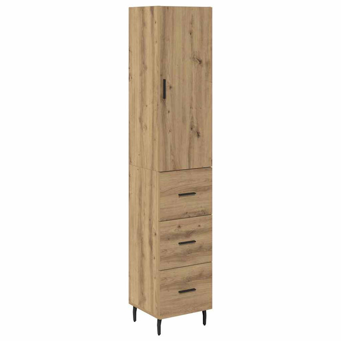 Bufet Stejar Artizanal 34,5 x 34 x 180 cm Lemn compozit - WALTI WALTI
