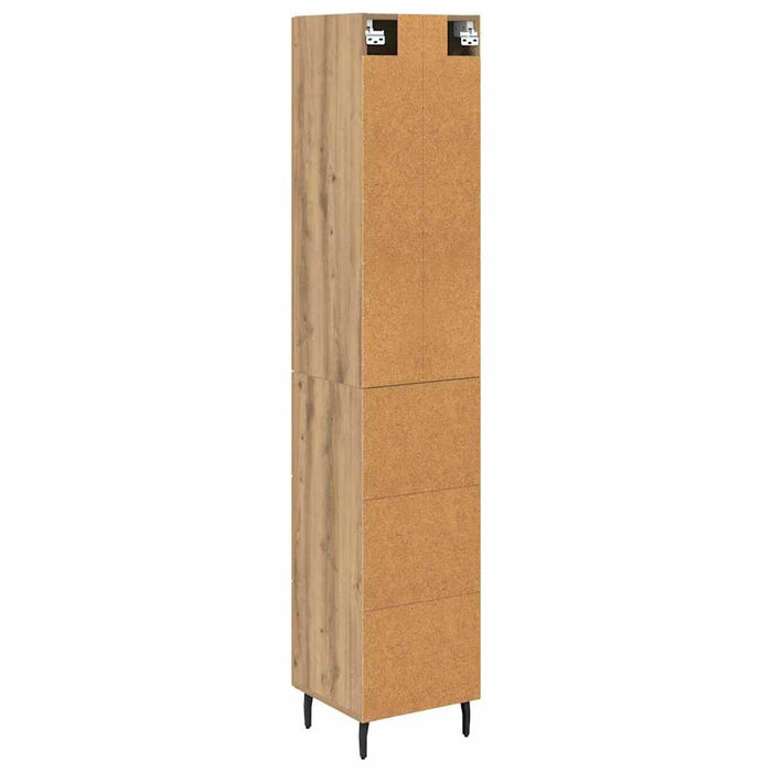 Bufet Stejar Artizanal 34,5 x 34 x 180 cm Lemn compozit - WALTI WALTI
