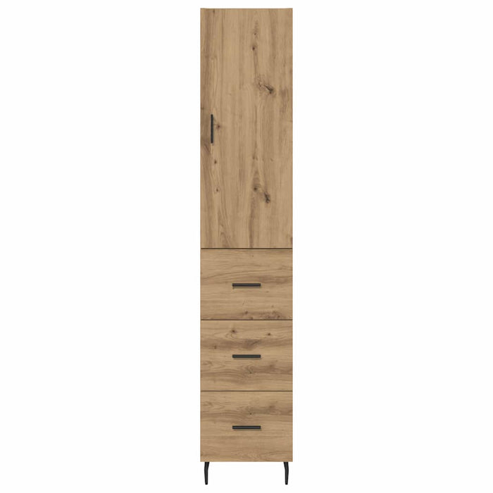 Bufet Stejar Artizanal 34,5 x 34 x 180 cm Lemn compozit - WALTI WALTI