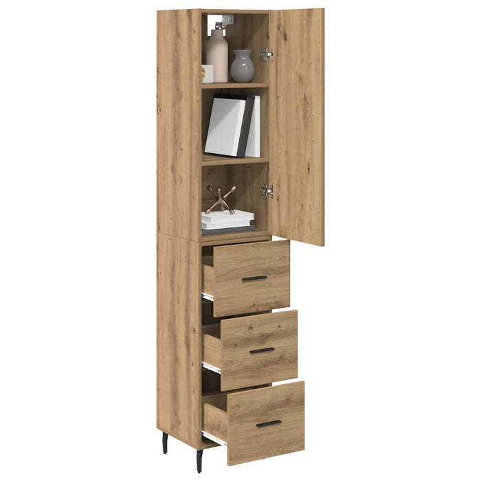 Bufet Stejar Artizanal 34,5 x 34 x 180 cm Lemn compozit - WALTI WALTI