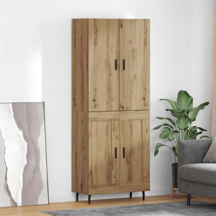 Bufet 2 pcs Stejar Artizanal 69,5 x 34 x 180 cm Lemn compozit WALTI