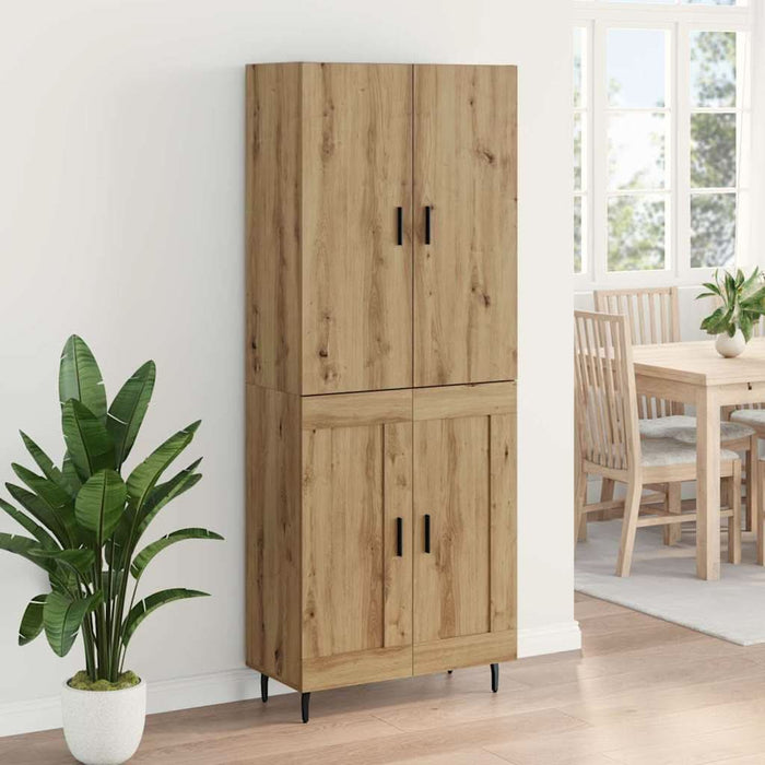 Bufet 2 pcs Stejar Artizanal 69,5 x 34 x 180 cm Lemn compozit WALTI