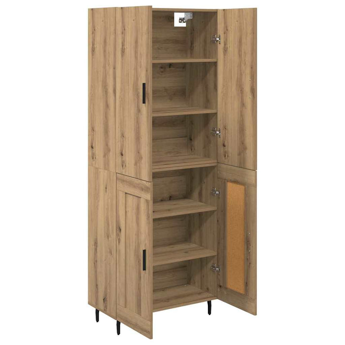 Bufet 2 pcs Stejar Artizanal 69,5 x 34 x 180 cm Lemn compozit WALTI