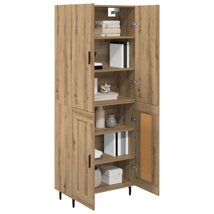 Bufet 2 pcs Stejar Artizanal 69,5 x 34 x 180 cm Lemn compozit WALTI