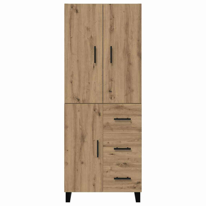Bufet 2 pcs Stejar Artizanal Lemn Stratificat și Sticlă - WALTI WALTI