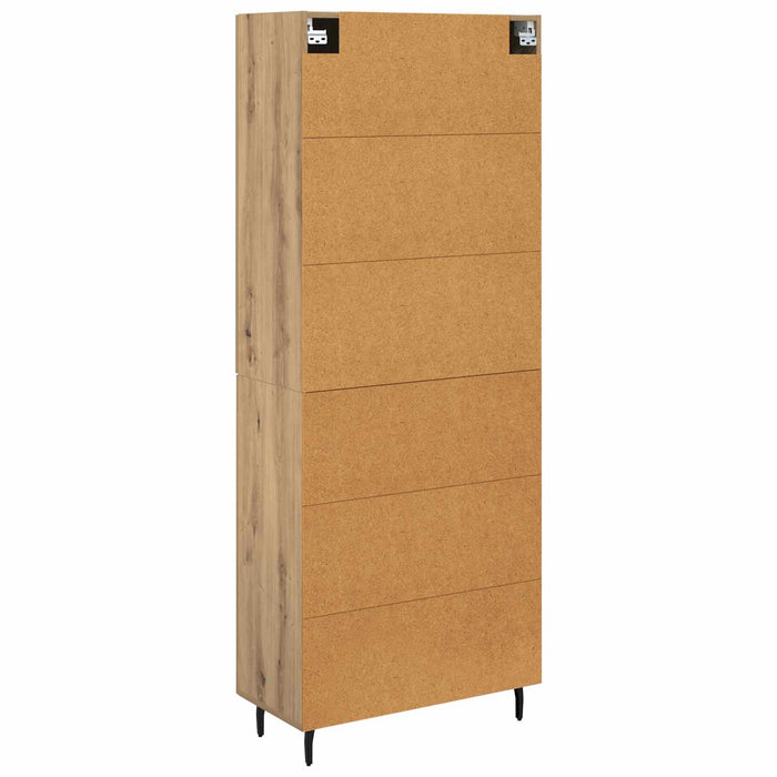 Bufet 2 pcs Stejar Artizanal Lemn Stratificat și Sticlă - WALTI WALTI